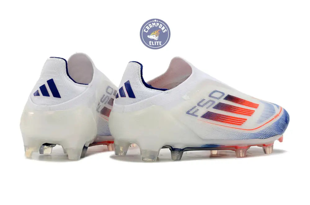 F50 Elite Laceless FG Advancement - Blanc/Rouge/Bleu – Image 5