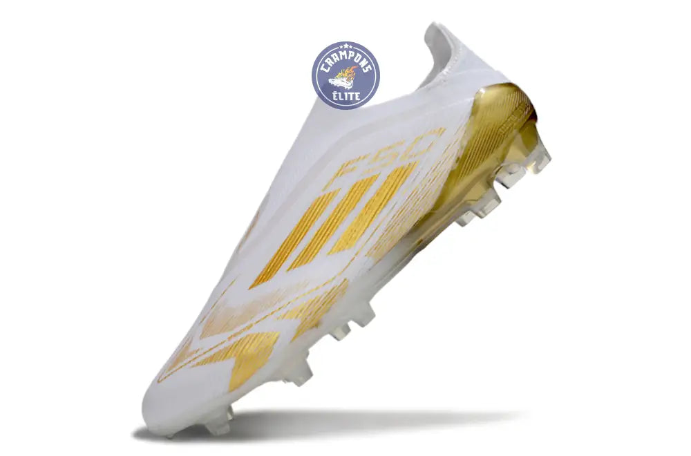 F50 Elite Laceless FG - Blanc/Doré – Image 4