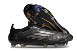 F50 Elite Laceless FG Dark Spark - Noir/Argenté/Doré