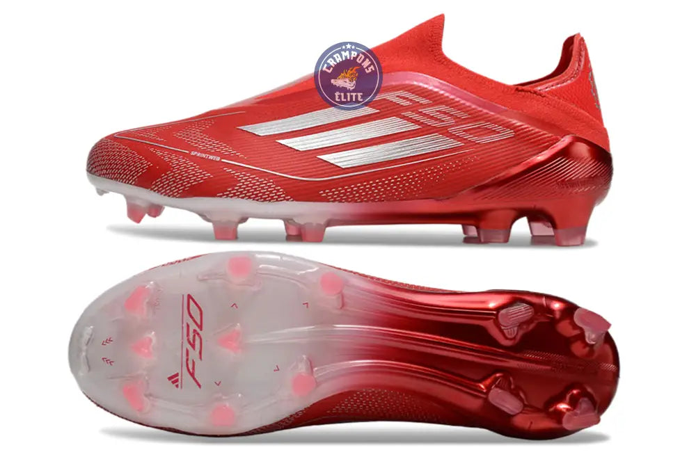 F50 Elite Laceless FG Soccer.com 40th Anniversary Pack Rouge/Argent – Image 2