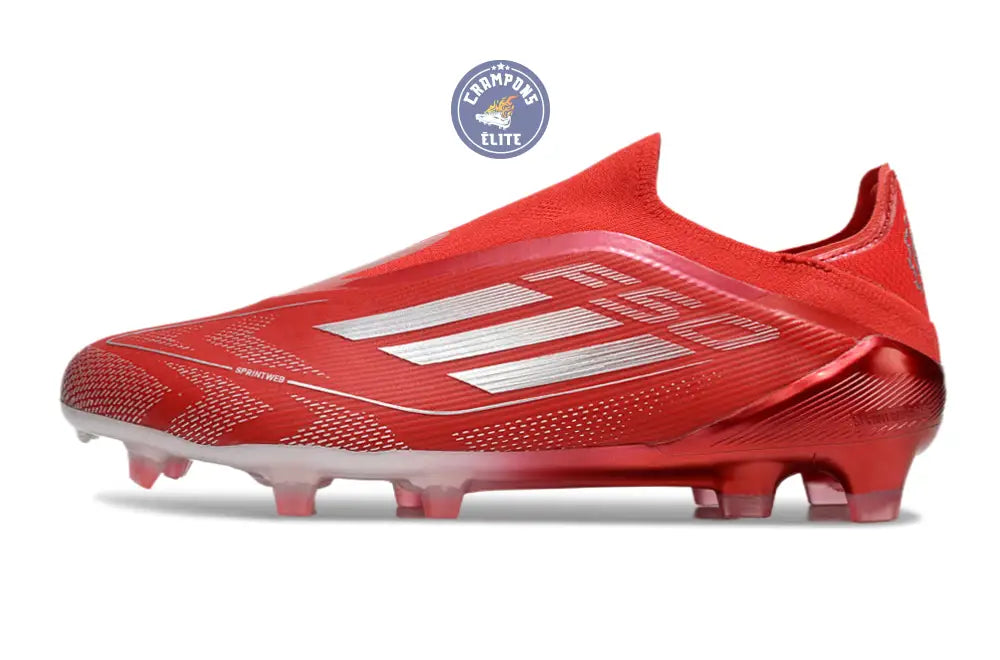 F50 Elite Laceless FG Soccer.com 40th Anniversary Pack Rouge/Argent – Image 4