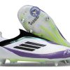 F50 Elite Laceless SG - Blanc/Noir/Violet/Jaune Fluo