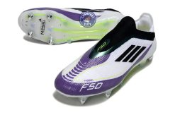 Alternative view of F50 Elite Laceless SG - Blanc/Noir/Violet/Jaune Fluo