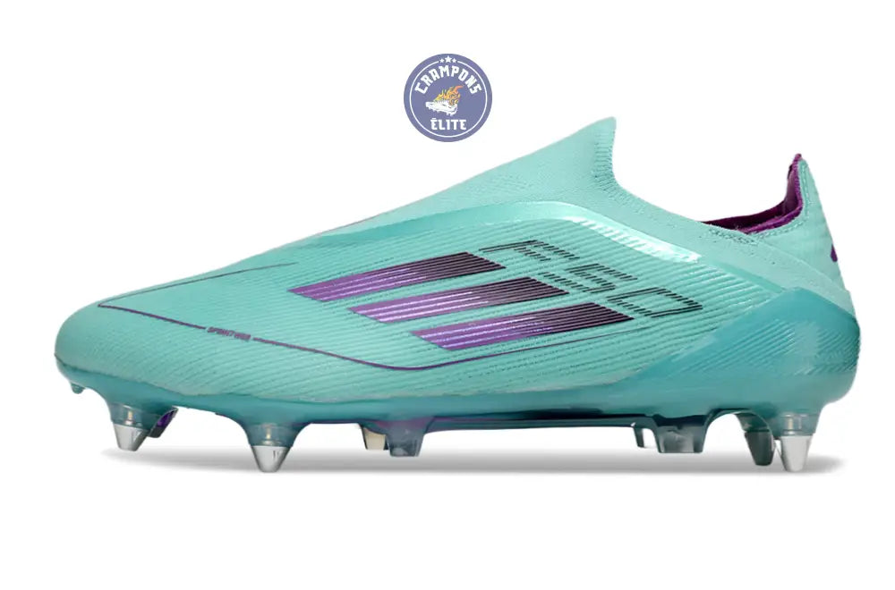 F50 Elite Laceless SG - Bleu Turquoise/Violet – Image 5