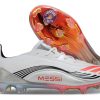 F50 MESSI ELITE Languette FG PRESTIG10 - BLANC/LUCID RED/ARGENTÉ