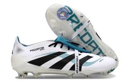 Predator 25 Elite Fold-over Tongue FG Blanc/Noir/Turquoise