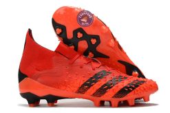 Predator Freak Lacets FG Meteorite - Rouge/Noir/Rouge