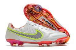 Tiempo 9 Elite FG Blanc Multicouleur