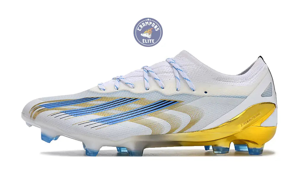 X Crazyfast Messi .1 FG Las Estrellas - Blanc/Bleu/Doré ÉDITION LIMITÉ – Image 4