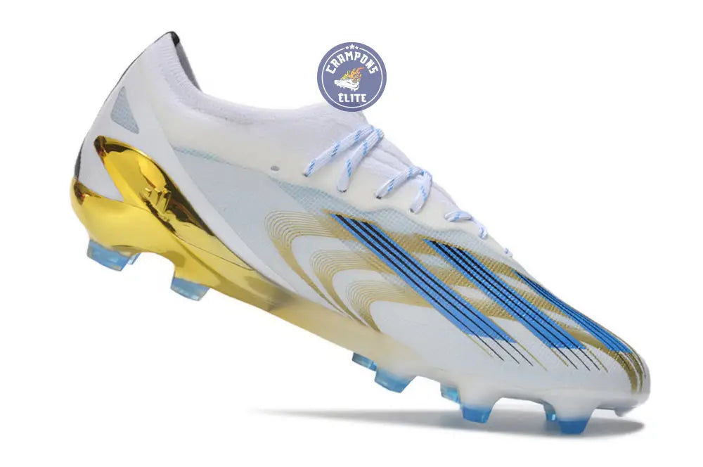 X Crazyfast Messi .1 FG Las Estrellas - Blanc/Bleu/Doré ÉDITION LIMITÉ – Image 6