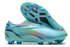 X Speedportal Elite Laceless FG Al Rihla - Turquoise/Bleu/Jaune